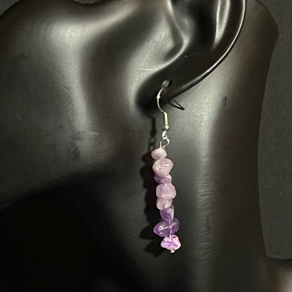 Bracelet And Earrings Set Natural Stone Healing Amethyst Energy - Picture 8 of 16